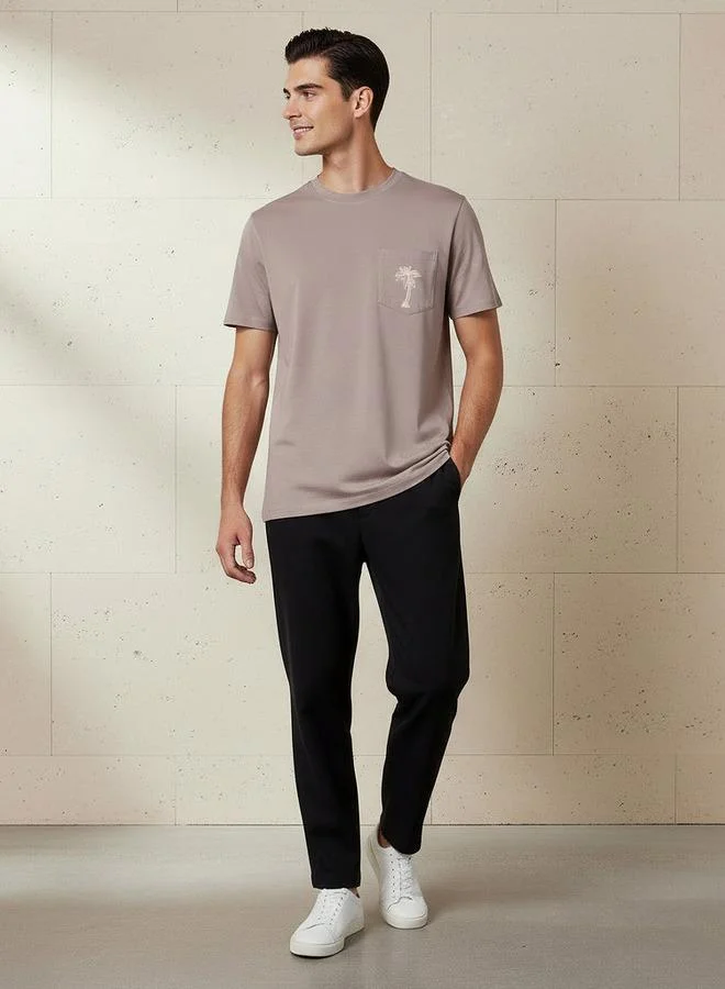 سبلاش فيڤ Men Regular Fit Crew Neck Short Sleeve Printed T-shirt